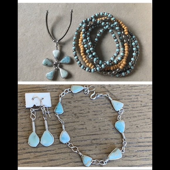 Sky Blue Hand Made Set - Picture 1 of 5